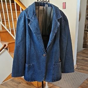 👚JOANNA  Dark Blue Women's Jean Blazer